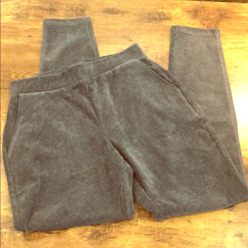 Lands’ End Grey Corduroy Leggings - Size XS